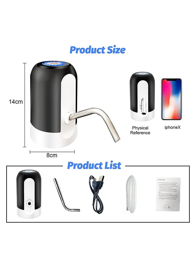 USB Charging Electric Pumping Automatic Water Dispenser Black/White/Silver Black/White/Silver - Image 5