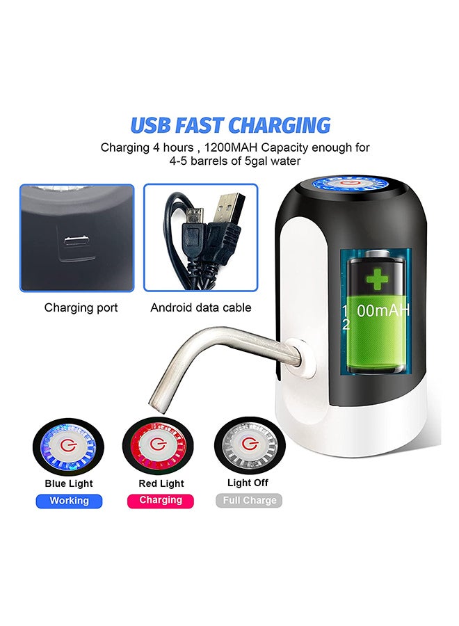 USB Charging Electric Pumping Automatic Water Dispenser Black/White/Silver Black/White/Silver - Image 5