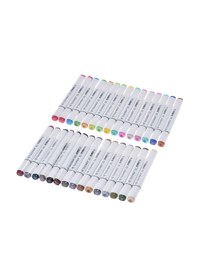 TOUCHNEW 30-Piece Dual Twin Tip Marker Pen Multicolour - Image 1