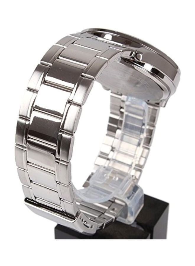 كاسيو ساعة يد بعقارب وسوار معدني طراز MTP-1374D-1AVDF - 44 مم - فضي للرجال - Image 5