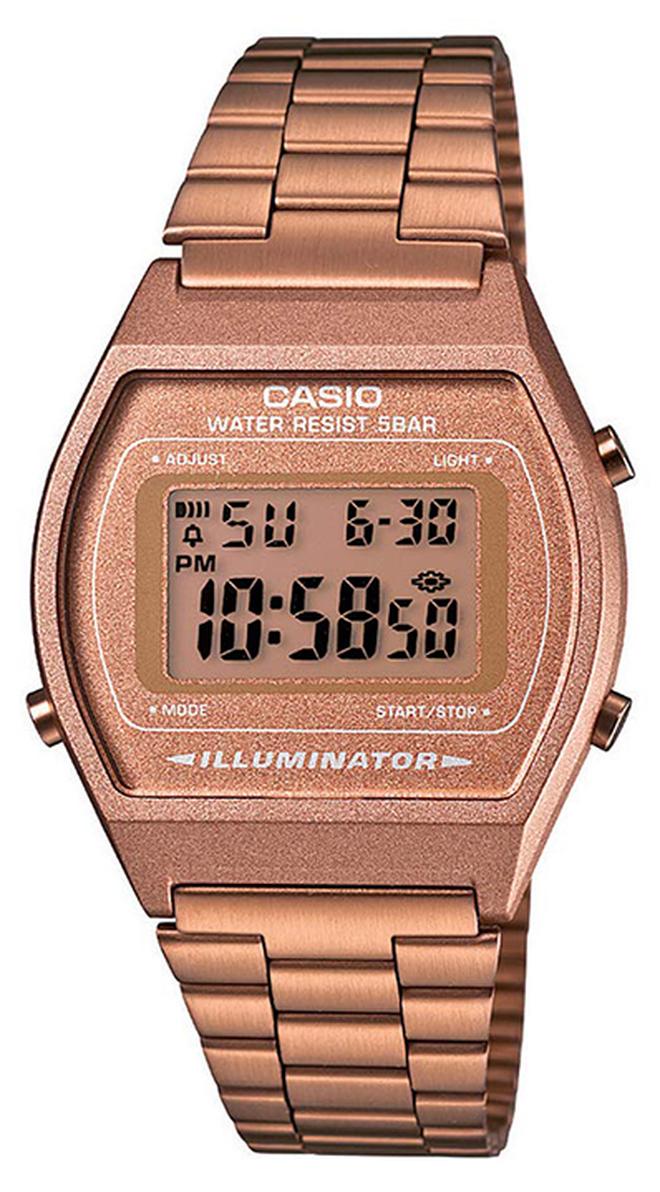 CASIO Women's Water Resistant Stainless Steel Digital Watch B640WC-5ADF - 35 mm - Rose Gold - Image 1