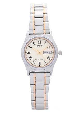 Women's Stainless Steel Analog Wrist Watch LTP-V006SG-9BUDF - 25 mm - Silver/Gold