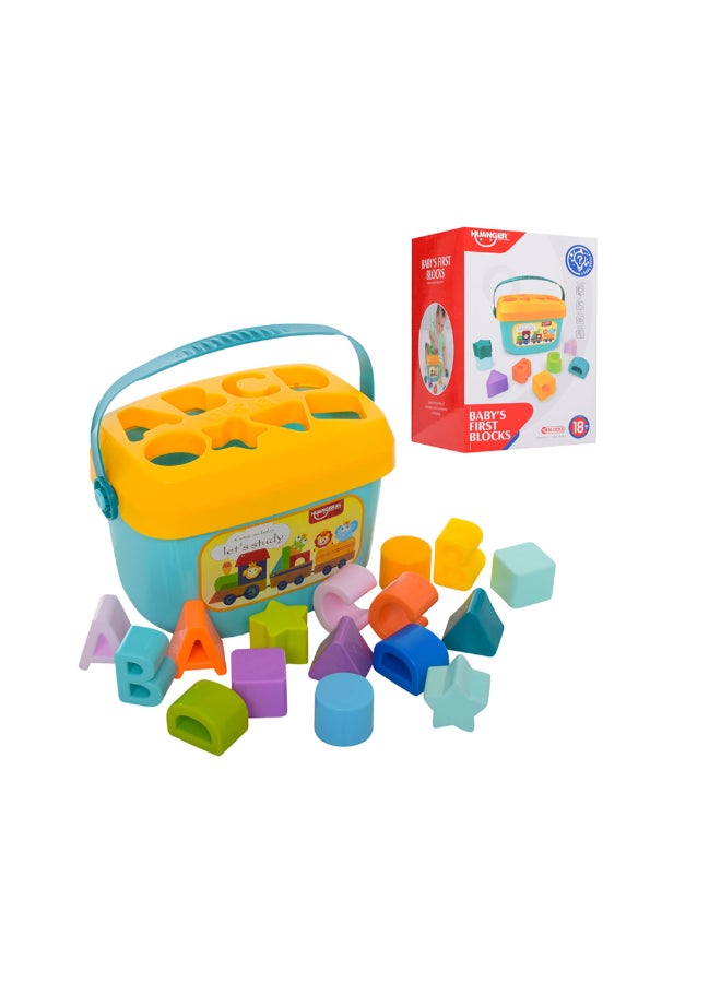 هوانجر لعبة مكعبات على شكل حروف الأبجدية للتعلم المبكر من 16 قطعة طراز PTTHPZ2T - Image 2