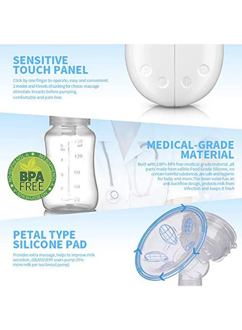 DEAREVERY - Pack Of 2 Superior Wearable Hands Free Electric Painless Automatic Breastfeeding Breast Pump - Image 1