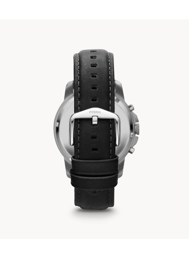 FOSSIL Men's Leather Chronograph Wrist Watch FS4812IE - 48 mm - Black - Image 2