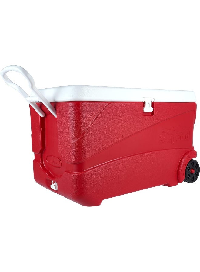 Cosmoplast - Keepcold Deluxe Icebox With Wheels Red 84.0Liters - Image 1