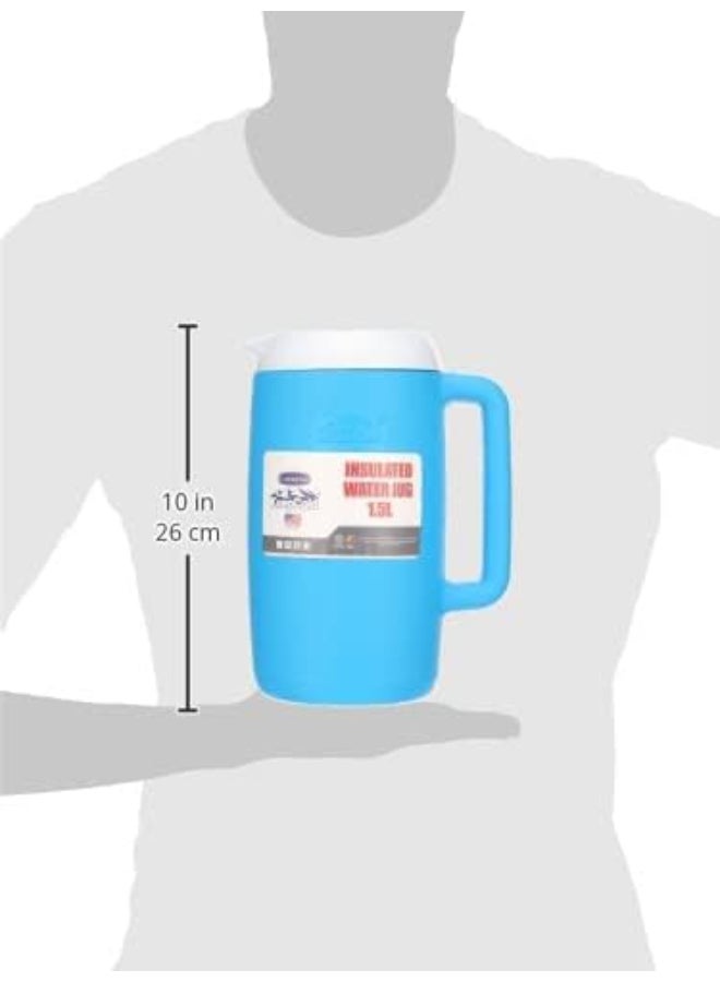 Cosmoplast - 1.5L Insulated Water Jug Blue - Image 1