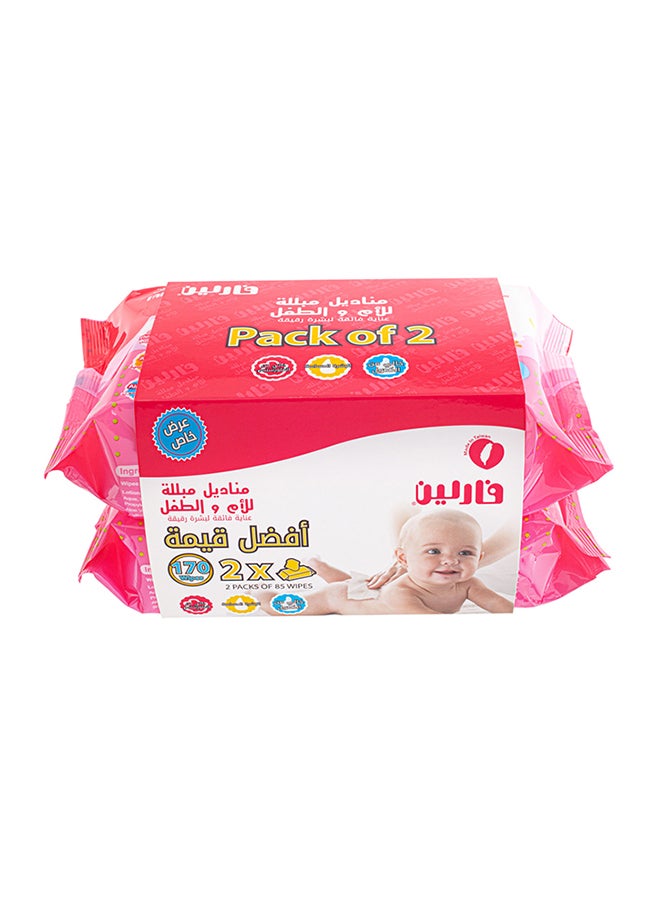 FARLIN - Pack Of 2 Anti Rash Wet Wipes Bag Thickest For Soft And Gentle Clean - Image 1