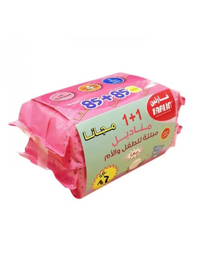 FARLIN - Pack Of 2 Anti Rash Wet Wipes Bag Thickest For Soft And Gentle Clean - Image 1