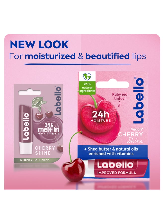 LABELLO Lip Care, Moisturizing Lip Balm, Cherry Shine, 4.8g