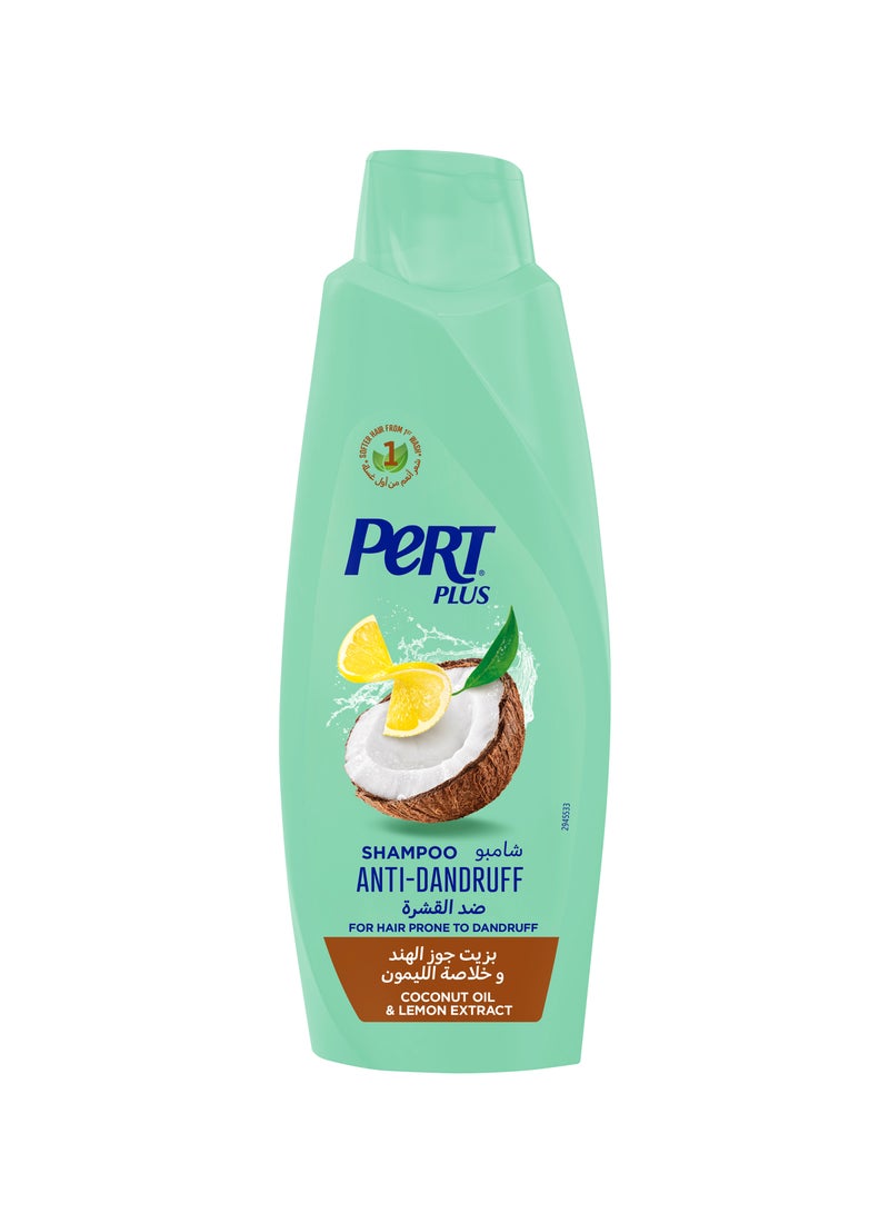 PERT PLUS Anti Dandruff Shampoo With Coconut Oil And Lemon Extract 600ml - Image 1