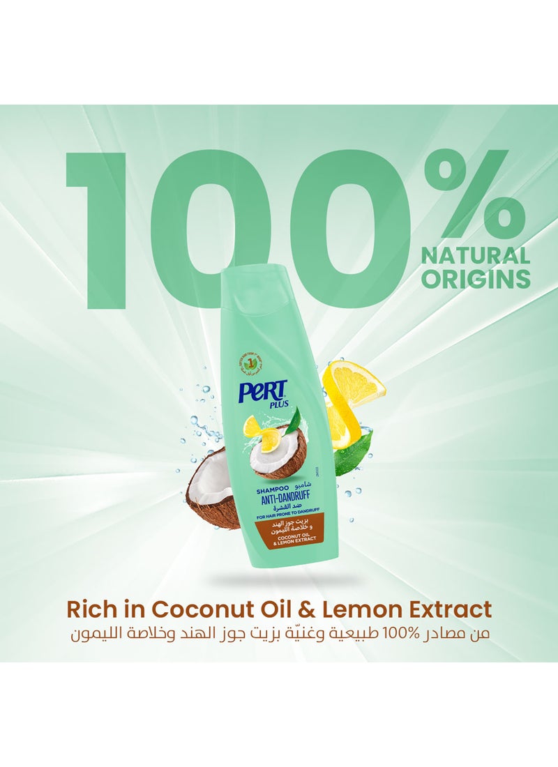 PERT PLUS Anti Dandruff Shampoo With Coconut Oil And Lemon Extract 600ml - Image 4