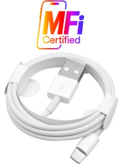 LW Lightning Data Sync And Charging Cable White  - Image 1