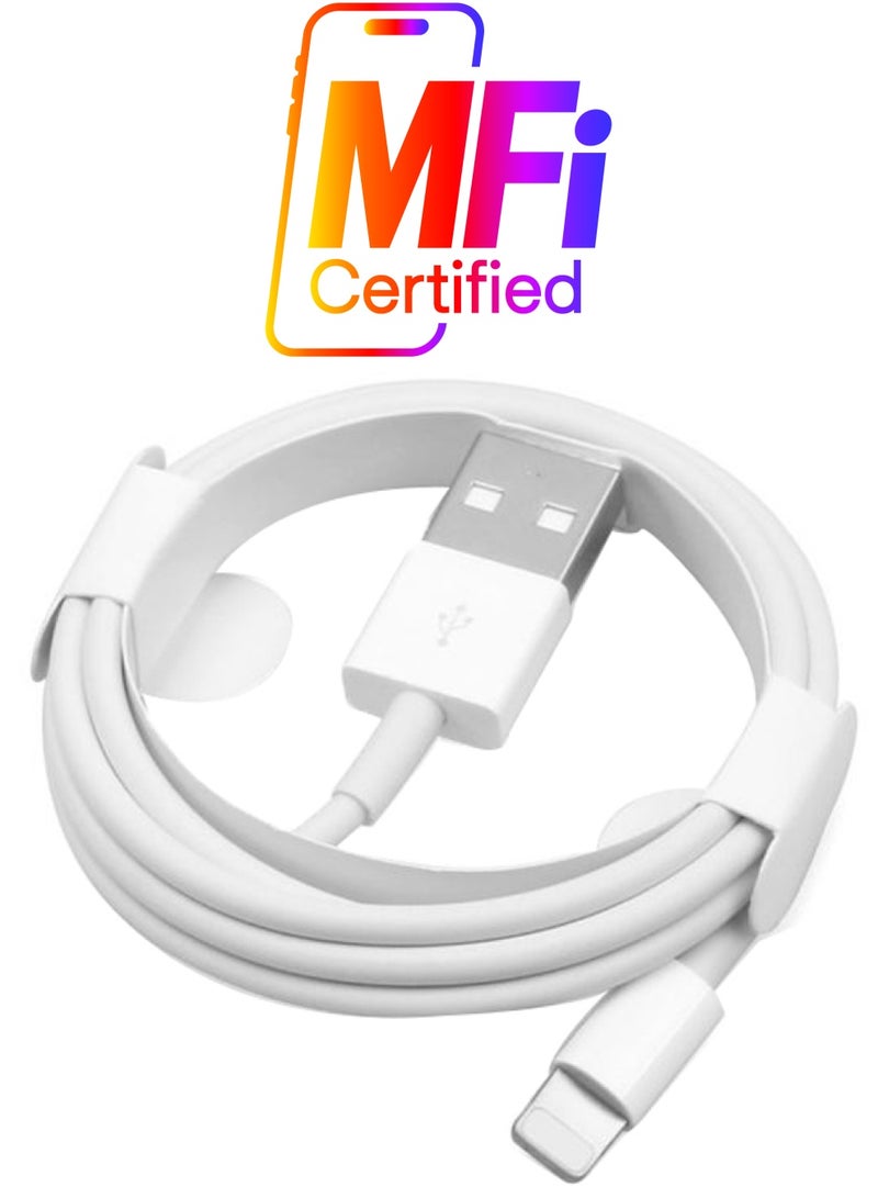 LW Lightning Data Sync And Charging Cable White - Image 1