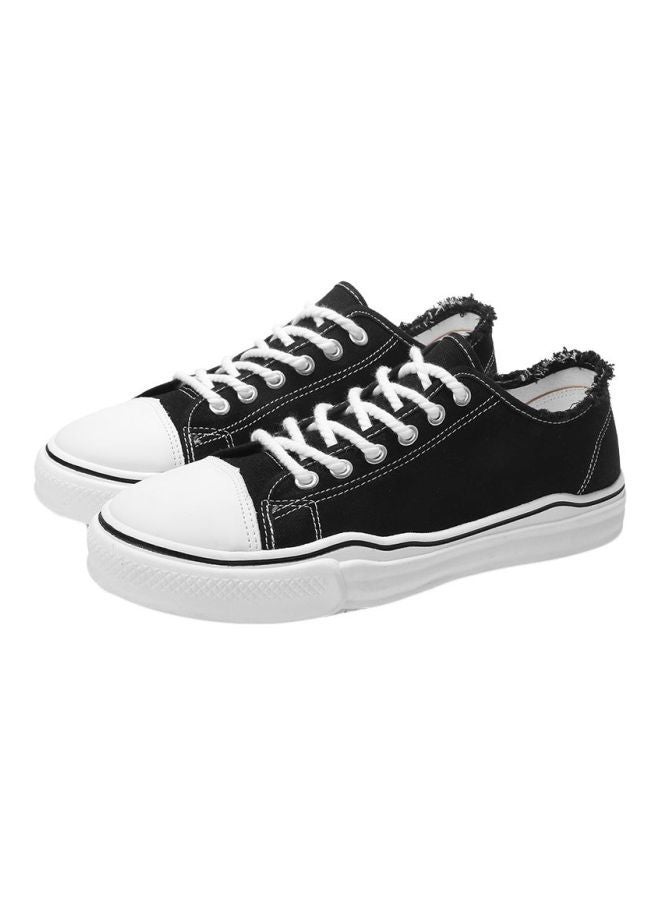Casual Lace-up Sneakers Black/White  - Image 2