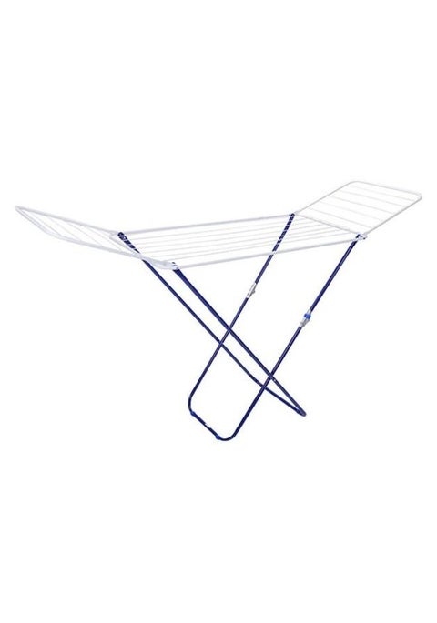 حامل تجفيف ملابس من المعدن بألوان متنوعة فضي / أزرق 105x105x90سم