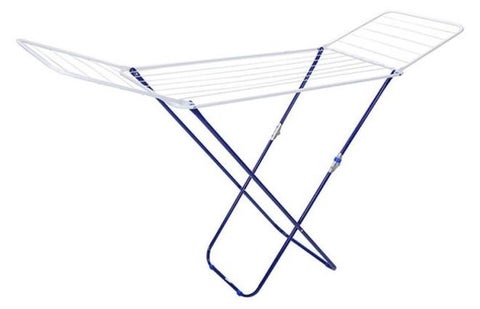 حامل تجفيف ملابس من المعدن بألوان متنوعة فضي / أزرق 105x105x90سم