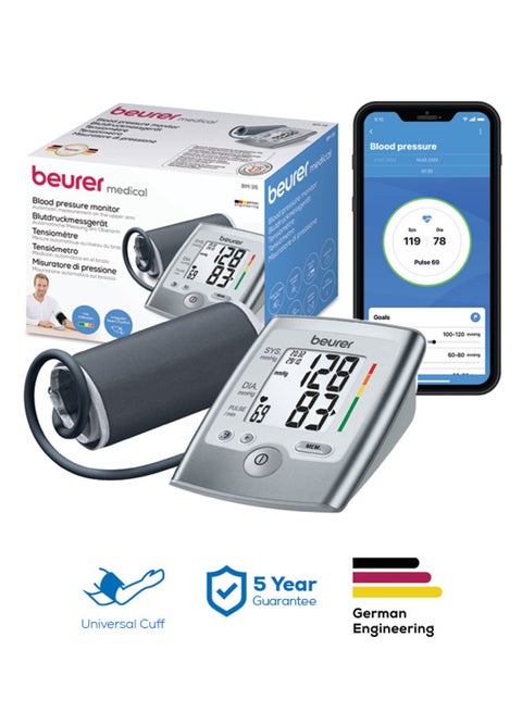 Beurer BM 35 Upper Arm Blood Pressure Monitor | Fully Automatic, Large LCD Display & Irregular Heartbeat Detection