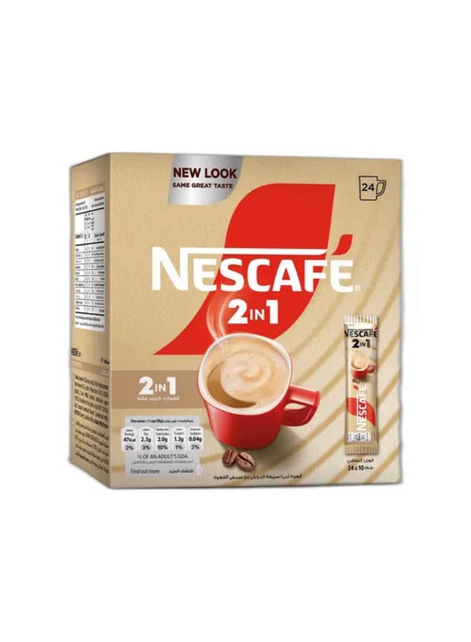Nescafe 2 In 1 Original Mix Coffee 10grams Pack of 24  - Image 1