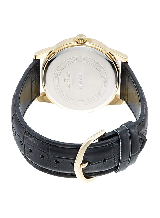 CASIO Women's Water Resistant Leather Analog Watch LTP-V001GL-7BUDF - 31 mm - Black - Image 2