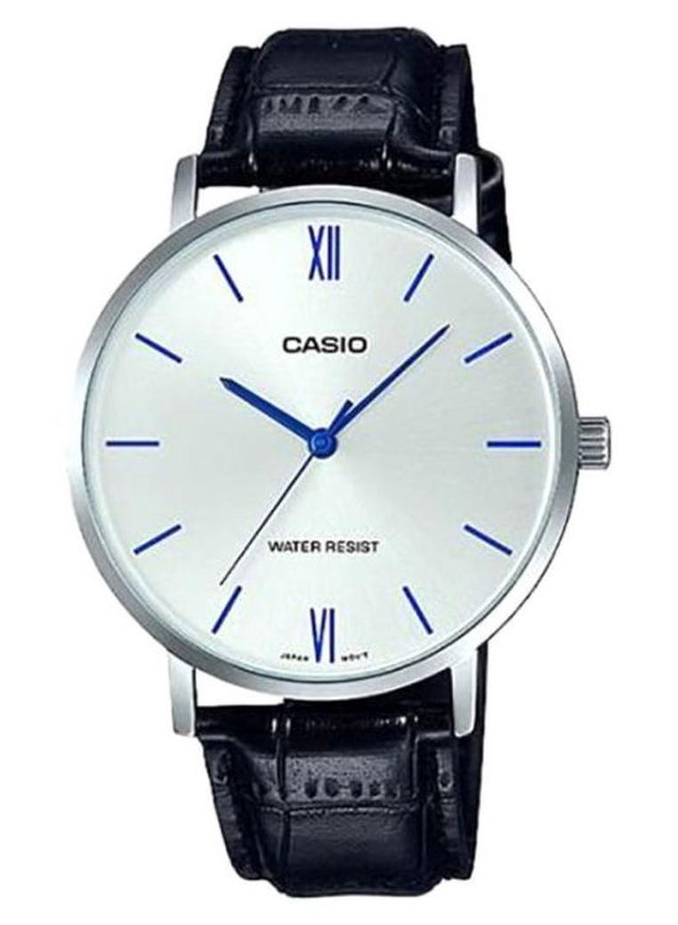 كاسيو ساعة يد إنتايسر بعقارب طراز MT- 01L-7B1UDF - 40 مم - أسود للرجال - Image 1