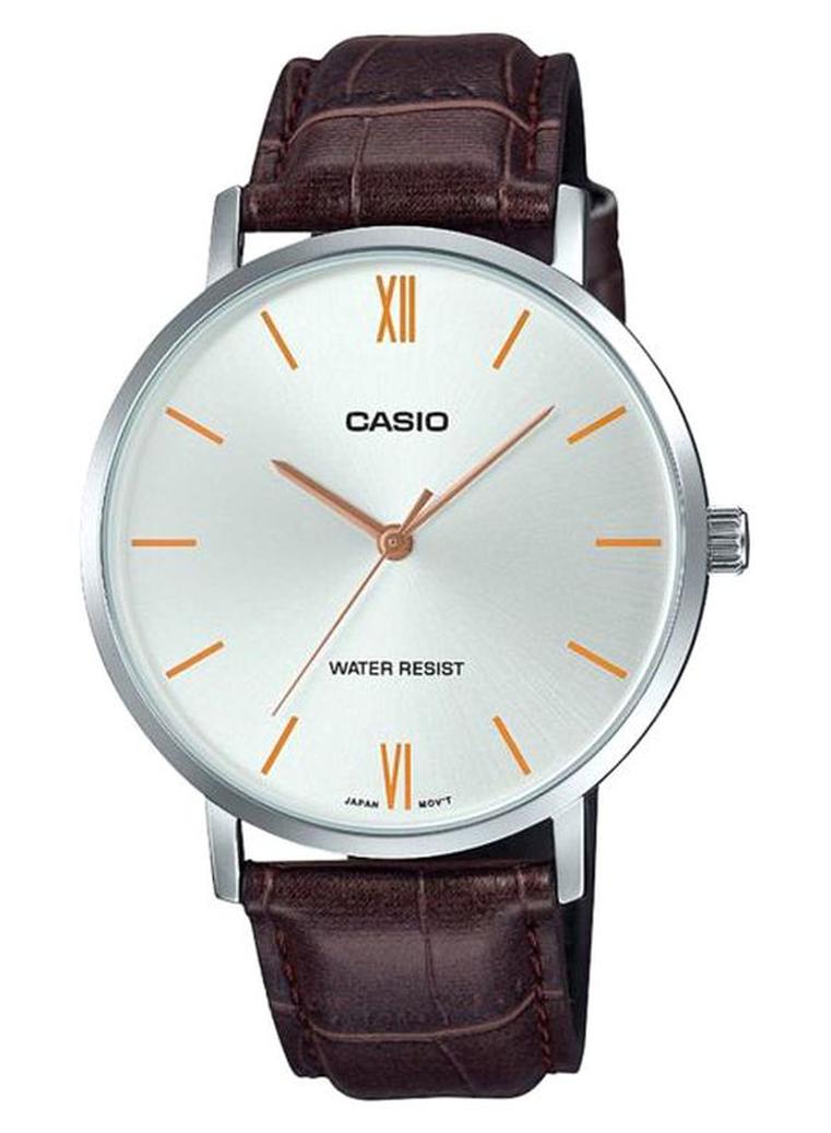 CASIO Men's Water Resistant Analog Watch MTP-VT01L-7B2UDF - 40 mm - Brown - Image 1