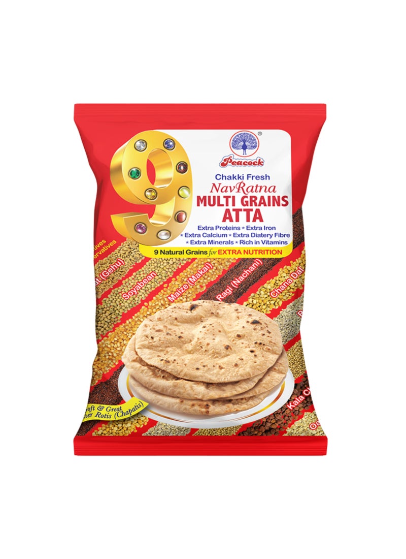 Peacock NavRatna Multi Grains Atta 1kg - Image 1