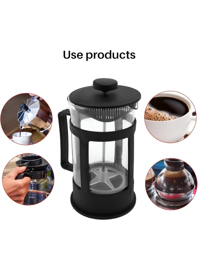 Generic FY04 French Press Glass Coffee Maker Clear/Black  - Image 4