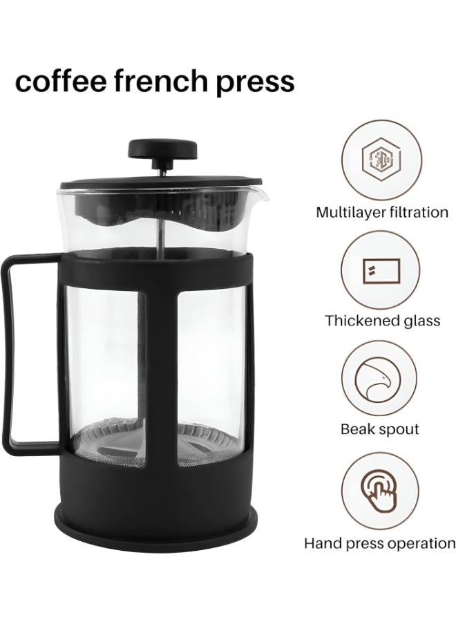 Generic FY04 French Press Glass Coffee Maker Clear/Black  - Image 2