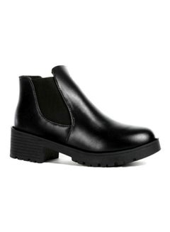 Block Heel Chelsea Boot Black