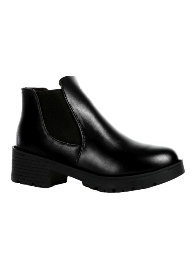 Vintage Leather Ankle Boots Black  - Image 1