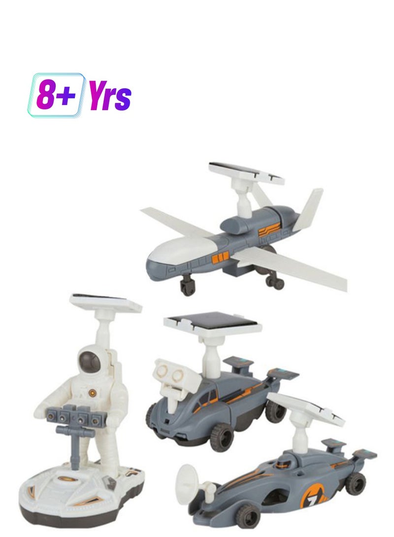 4-In-1 DIY Solar Power Educational Space Exploration Fleet 8+ Years