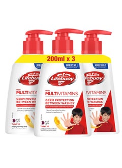 Lifebuoy Total 10 Germ Protection Formula Hand Wash, Pack Of 3 200ml  - Image 1