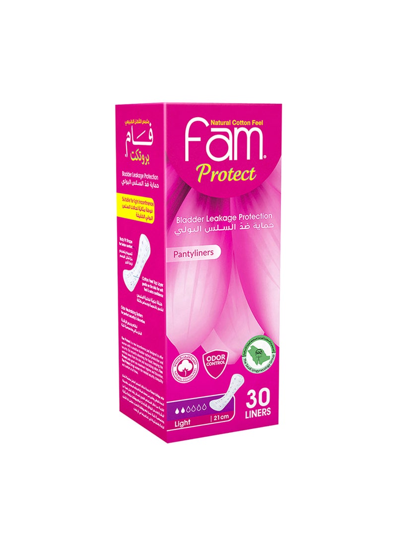 Fam Protect Incontinence Liners 30 Pads - Image 1