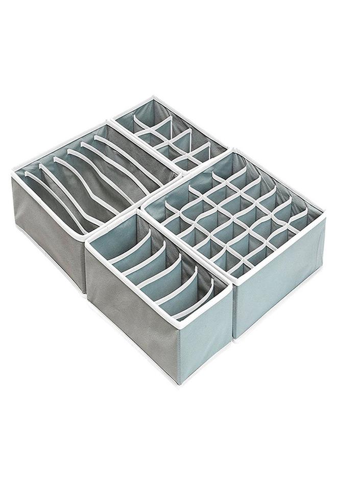 4-Piece Underwear Organizer Storage Box Set Multicolour - Image 1