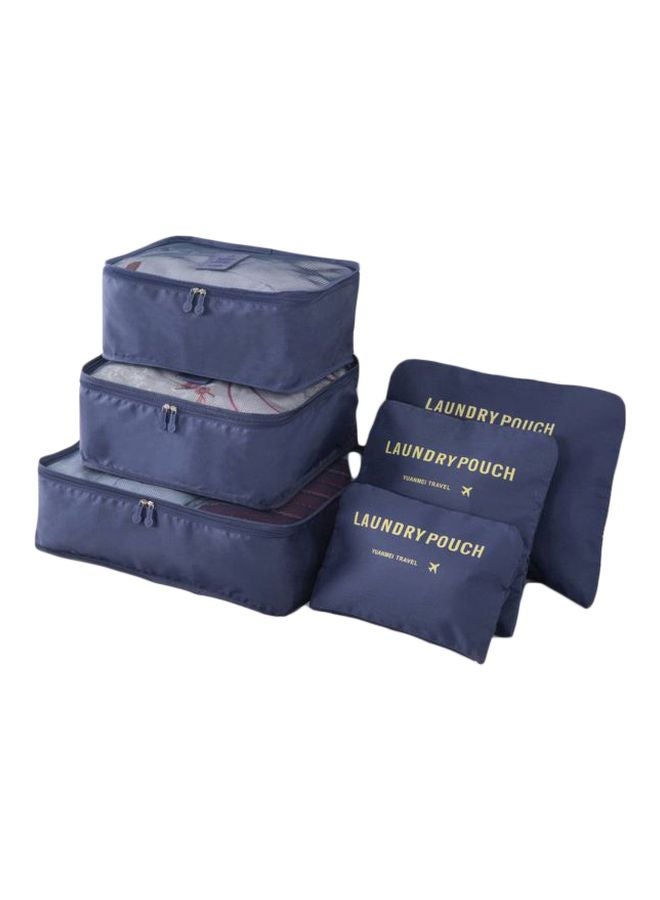 6-Piece Travel Organizer Set Navy Blue - Image 1