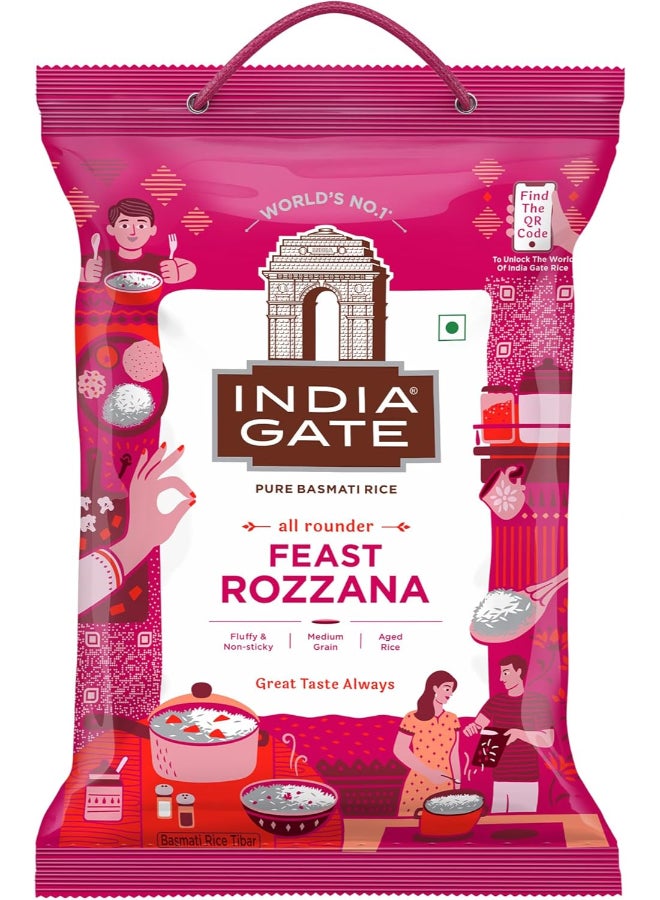 إنديا جايت أرز بسمتي فيست روزانا 5كيلوجرام - Image 1