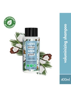 love beauty and planet Coconut Water And Mimosa Flower Shampoo For Volume And Bounce, No Sulphates And Parabens 400ml  - Image 1