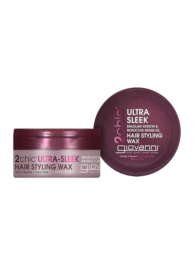 Giovanni - Giovanni 2Chic Ultra Sleek Hair Styling Wax, Infused With Brazilian Keratin & Moroccan Argan Oil 56grams - Image 1