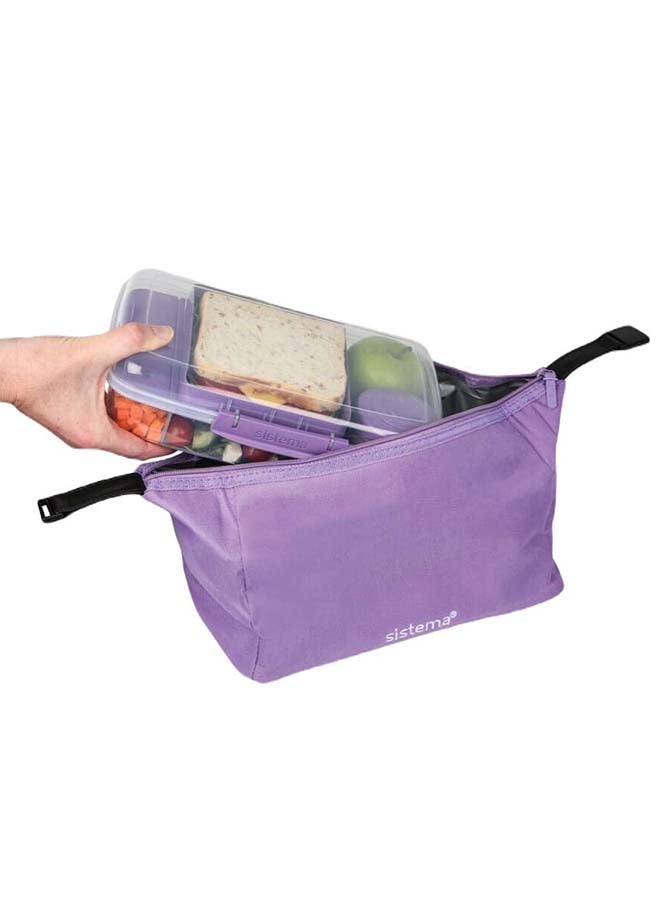 sistema - Sistema Lunch Bag Lilac : Insulated - Portable and Convenient - Fashionable - Versatile Lilac - Image 1