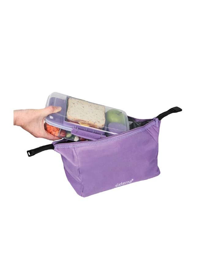 sistema - Sistema Lunch Bag Lilac : Insulated - Portable and Convenient - Fashionable - Versatile Lilac - Image 1