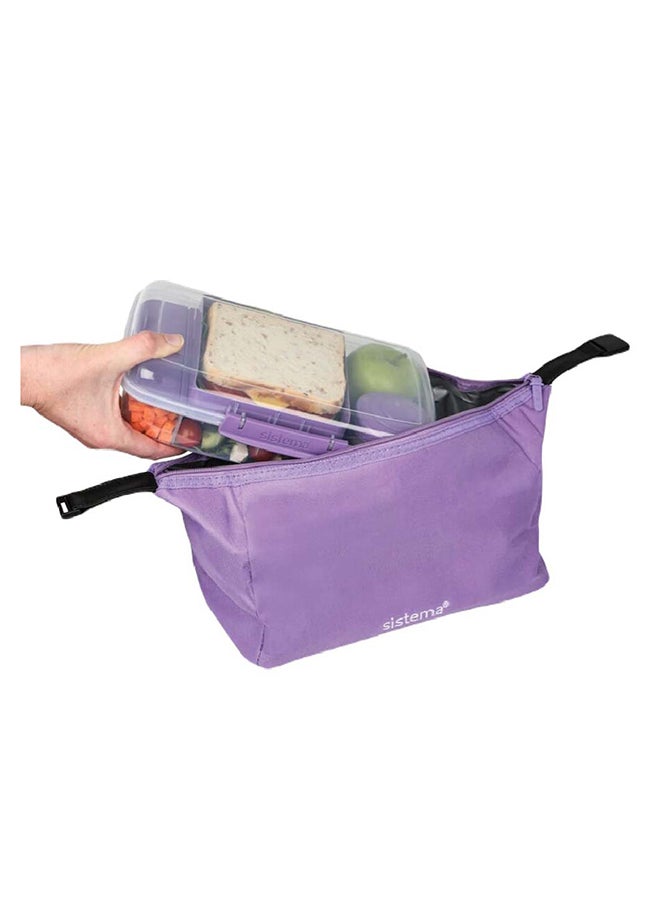 sistema - Sistema Lunch Bag Lilac : Insulated - Portable and Convenient - Fashionable - Versatile Lilac - Image 1