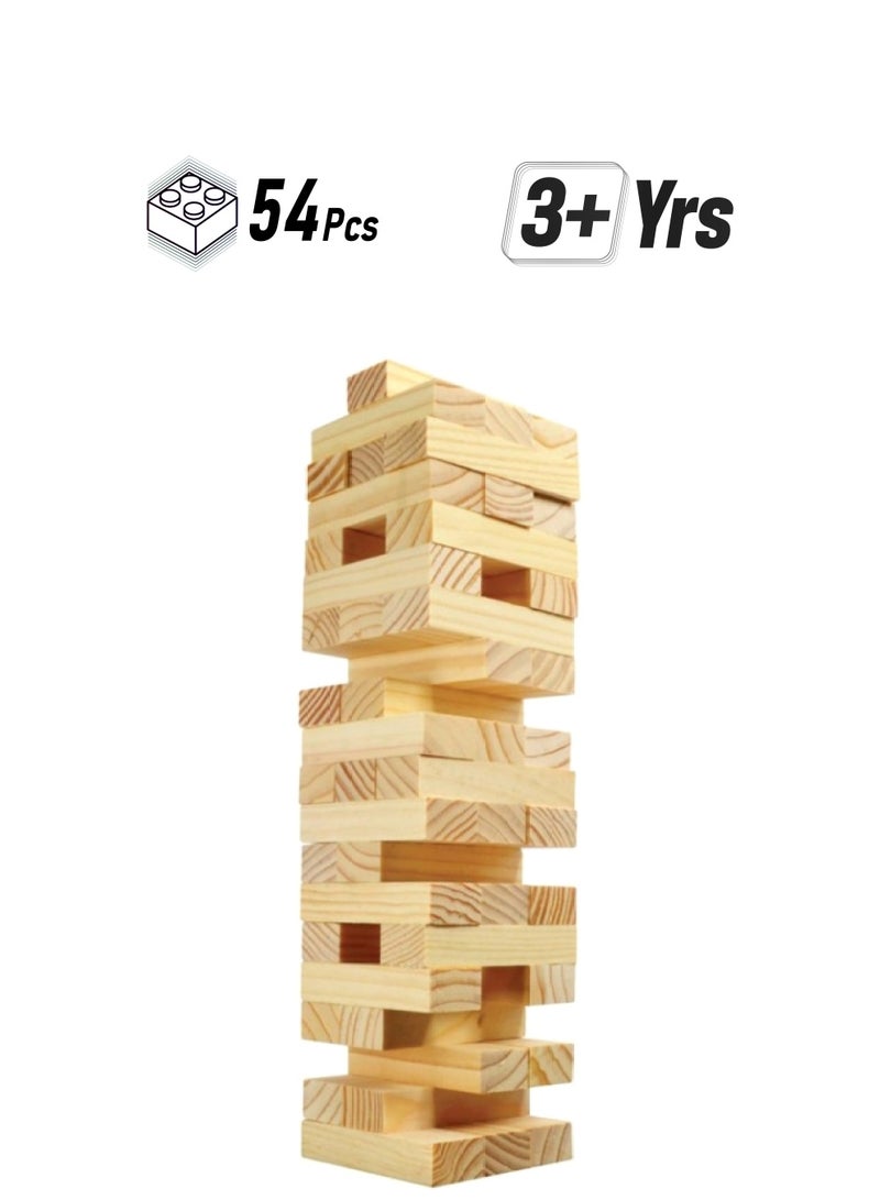 54-Piece Wooden Tower Blocks Sets 54  - Image 1