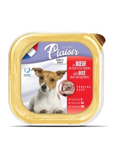 Plaisir Adultes Dog Food With Beef Heart And Vegetables Multicolour 300grams  - Image 1
