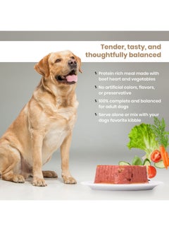 Plaisir Adultes Dog Food With Beef Heart And Vegetables Multicolour 300grams  - Image 3
