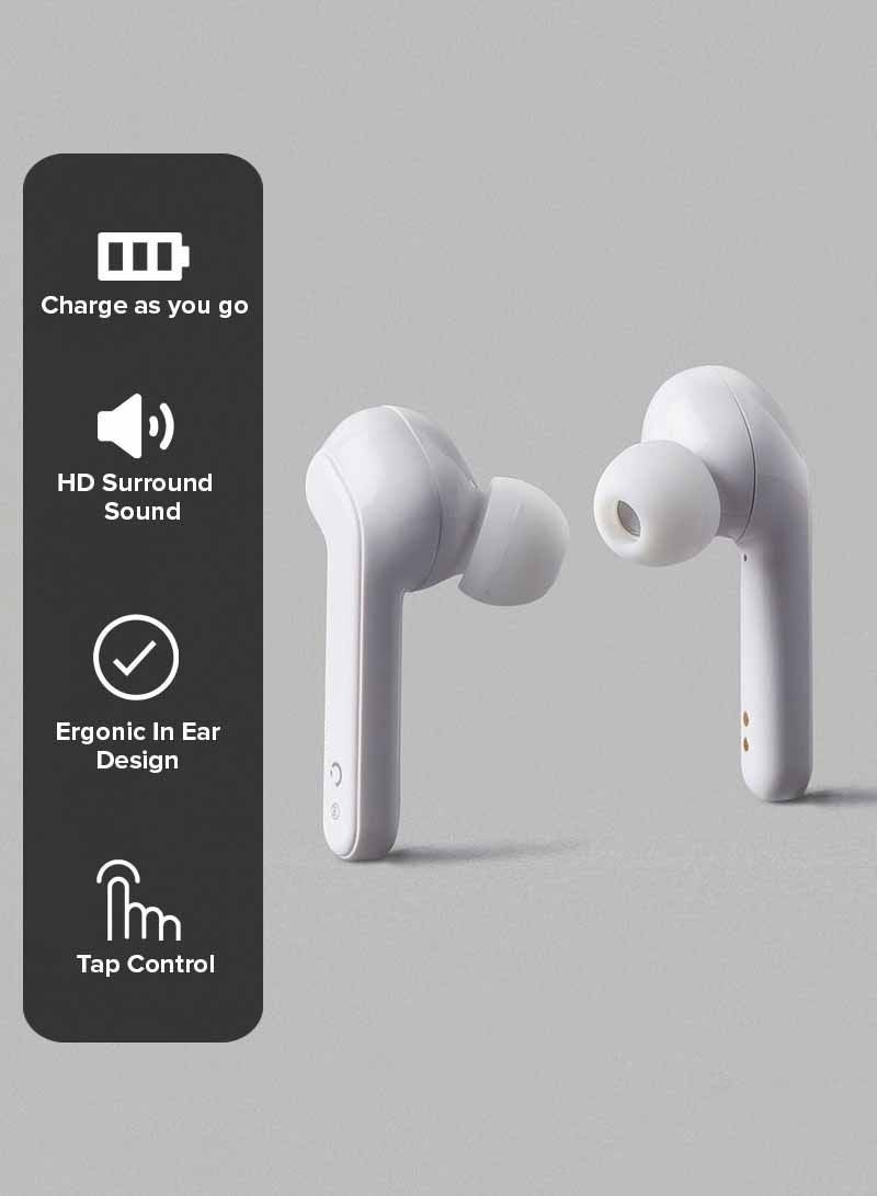 Noon East - Humming Buds True Wireless (TWS) Bluetooth Earphone Earbuds - With Touch Keys And Automatic Pairing White - Image 1