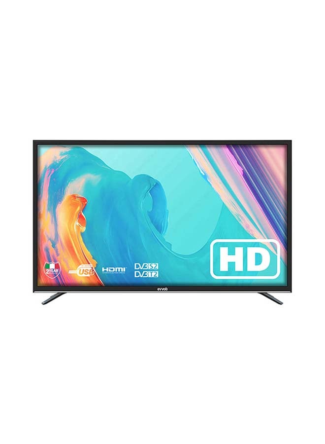 إيفولي تلفزيون LED بدقة عالية الوضوح مزود بجهاز استقبال مدمج، مقاس 32 بوصة 32EV100D أسود - Image 1