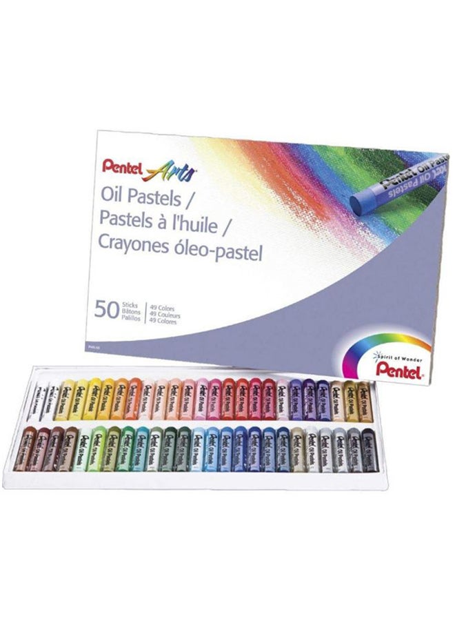 50-Piece Oil Pastel Set Multicolour