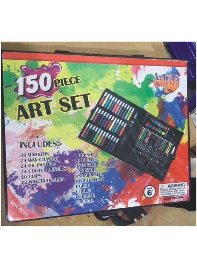 150-Piece Watercolor Pen Crayon Set Multicolour - Image 2