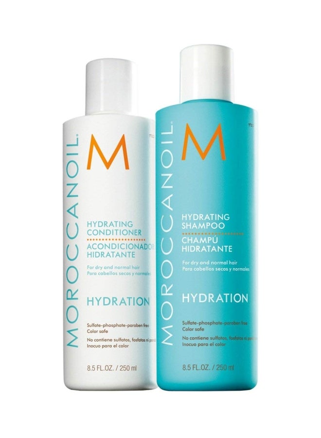 MOROCCANOIL Hydrating Shampoo and Conditioner Set, 250ml Each – Sulfate-Free, Moisturizing Hair Care Duo for Dry Hair 250x2ml - Image 1